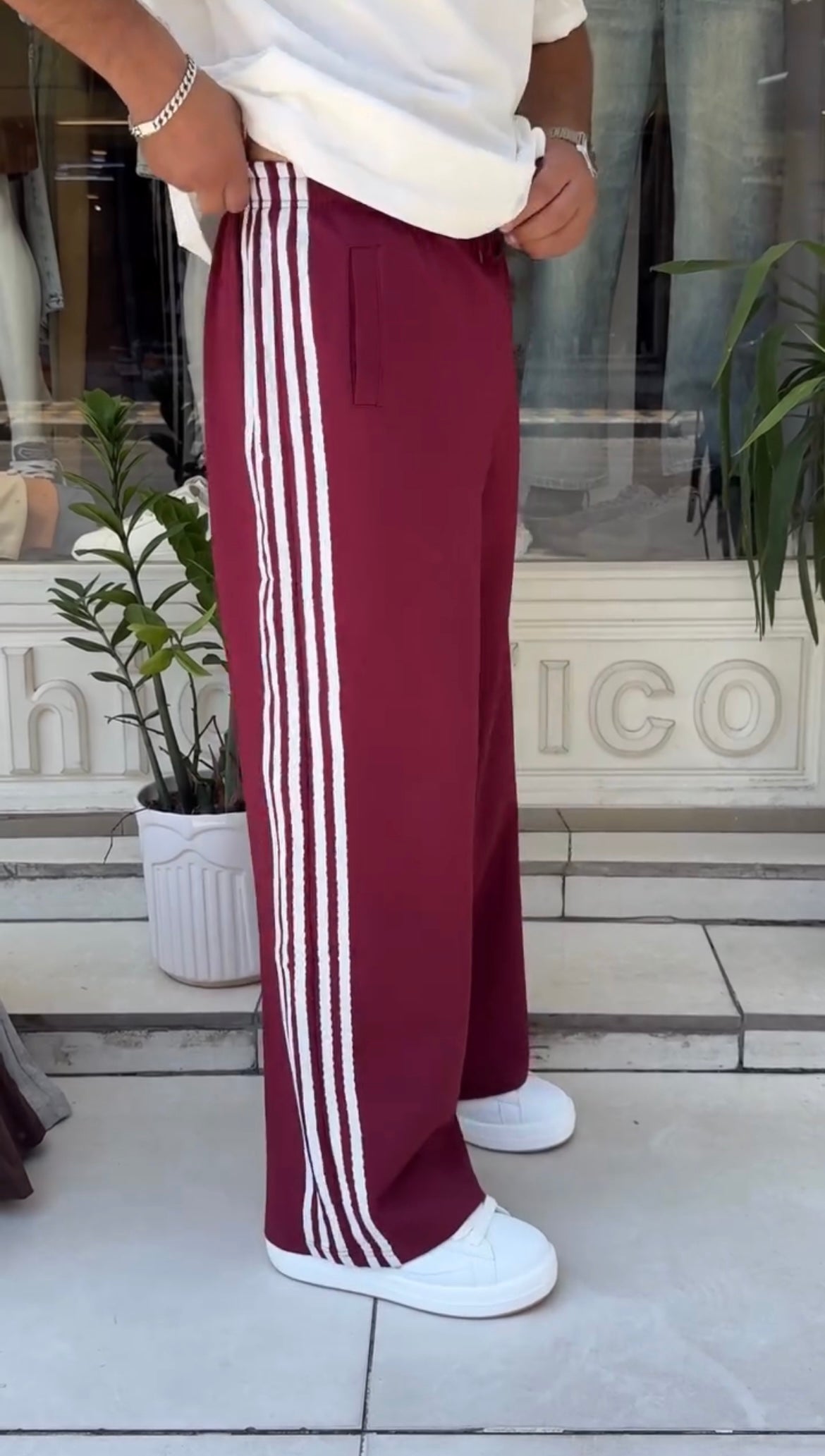 Men's Relaxed Fit Striped Track Pants