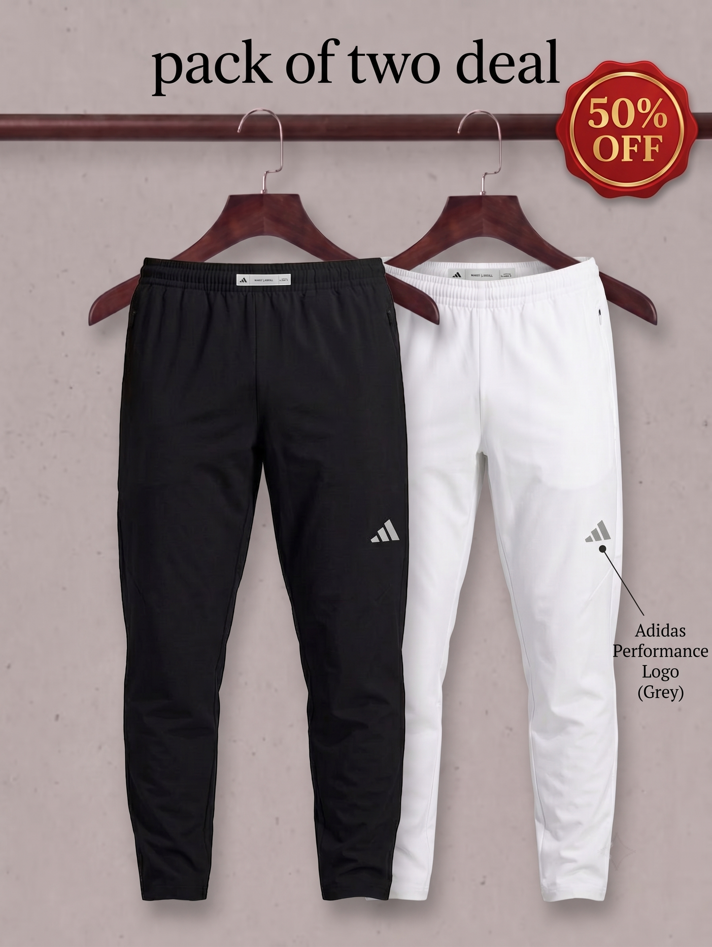 Premium Performance Trousers Pack of Two Deal