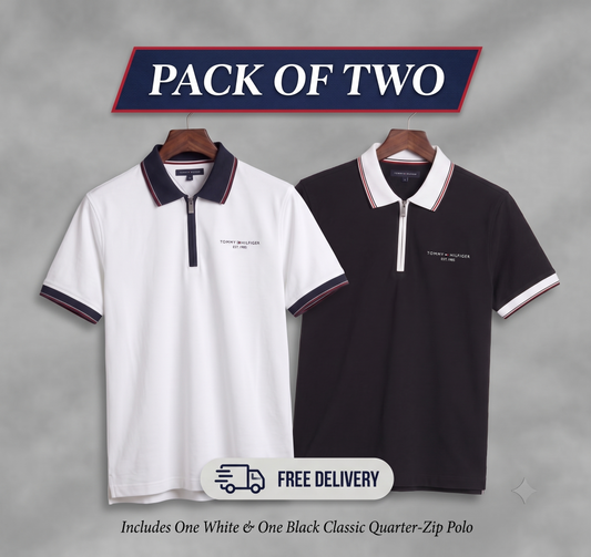 Pack Of Two Half Zip Pk Fabric Shirt — view 1