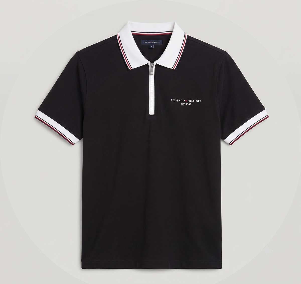 Half Zip Pk Fabric Shirt TH (Black)