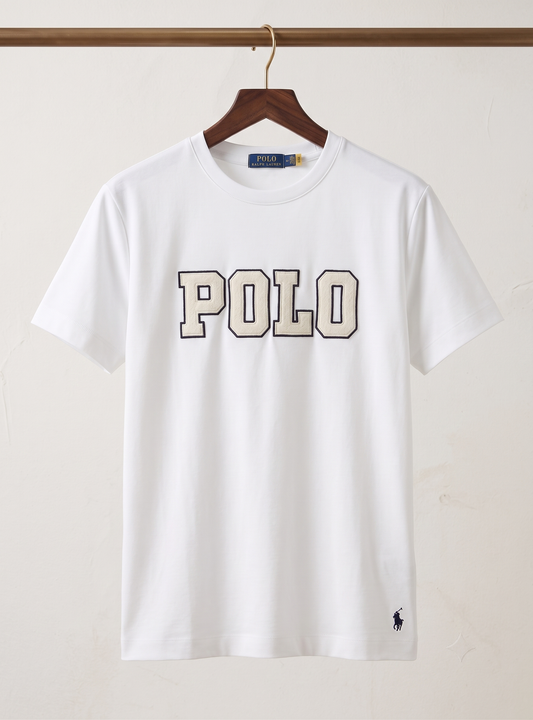 Plo cotton jercy Shirt (White) — hover view