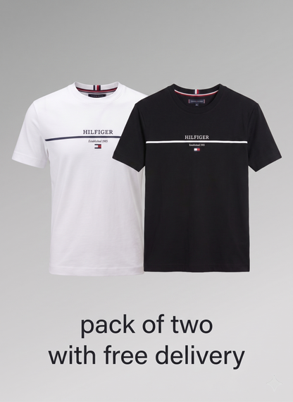 Pack Of Two Round Neck center patti cotton jercy