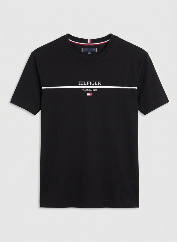 Round Neck center patti cotton jercy (Black)