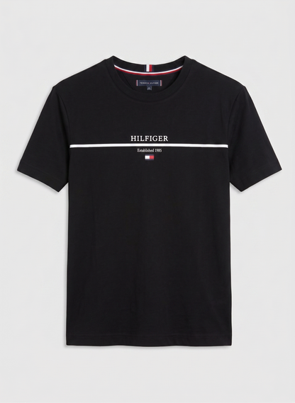 Round Neck center patti cotton jercy (Black)