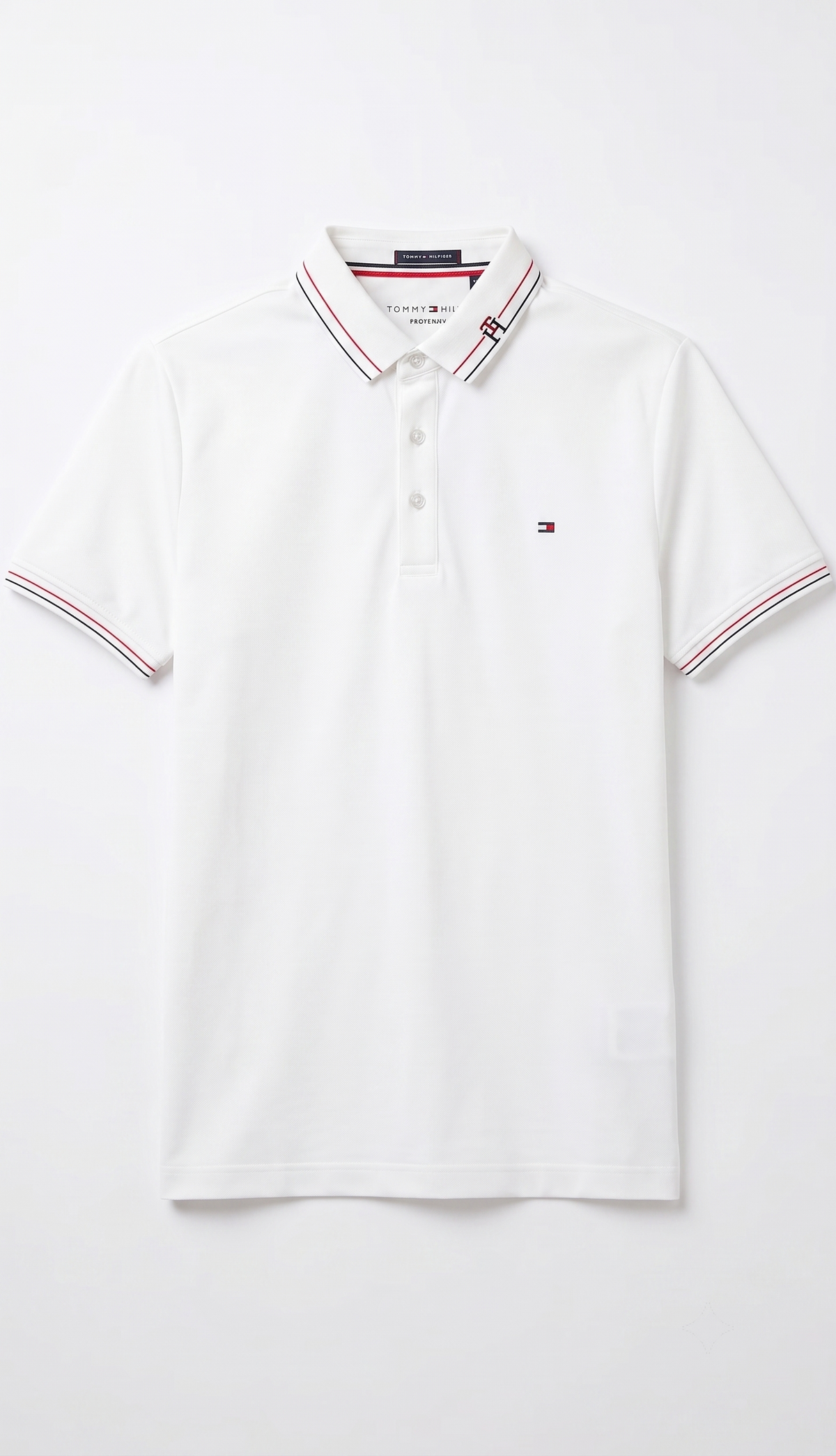 PK Fabric Tipped Collar With Write (White)