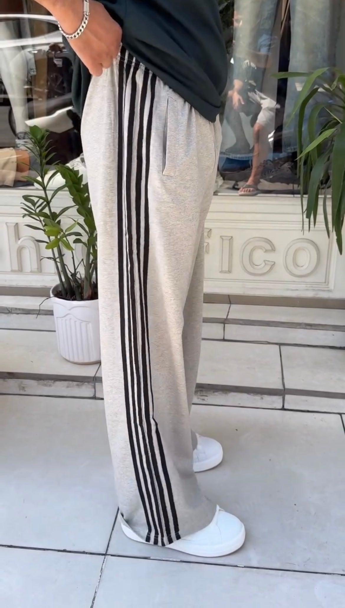 Men's Relaxed Fit Striped Track Pants