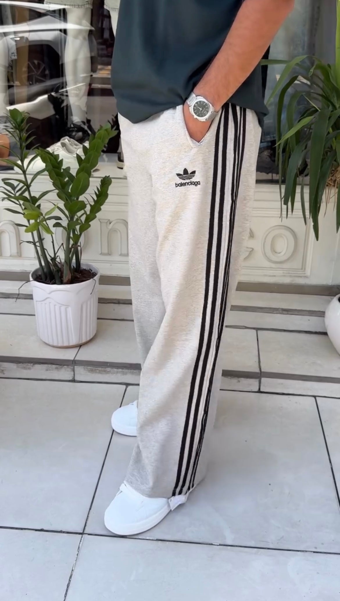 Men's Relaxed Fit Striped Track Pants