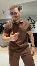 Casual V-Neck Co-ord Set for Men